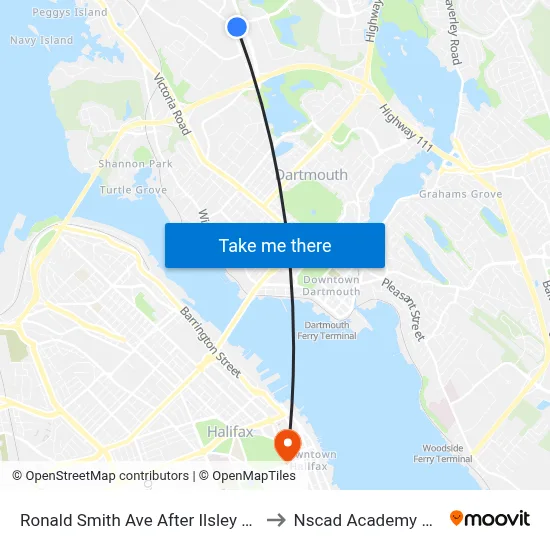 Ronald Smith Ave After Ilsley Ave (8241) to Nscad Academy Building map