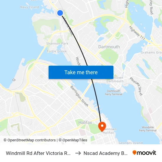 Windmill Rd After Victoria Rd (8514) to Nscad Academy Building map