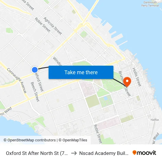 Oxford St After North St (7411) to Nscad Academy Building map