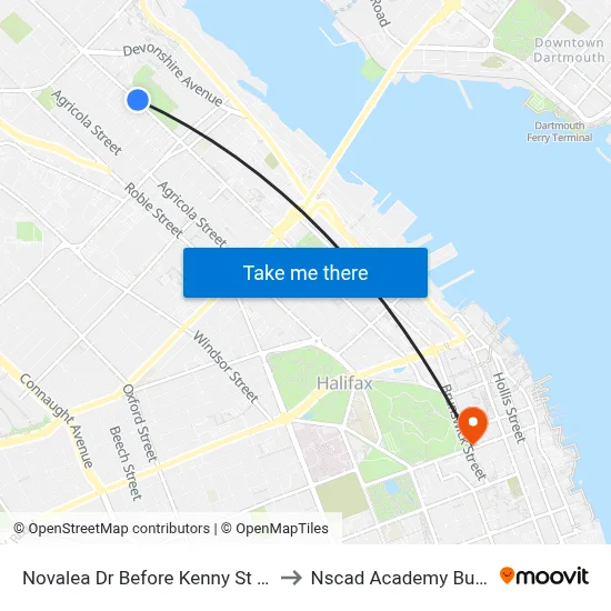 Novalea Dr Before Kenny St (7381) to Nscad Academy Building map