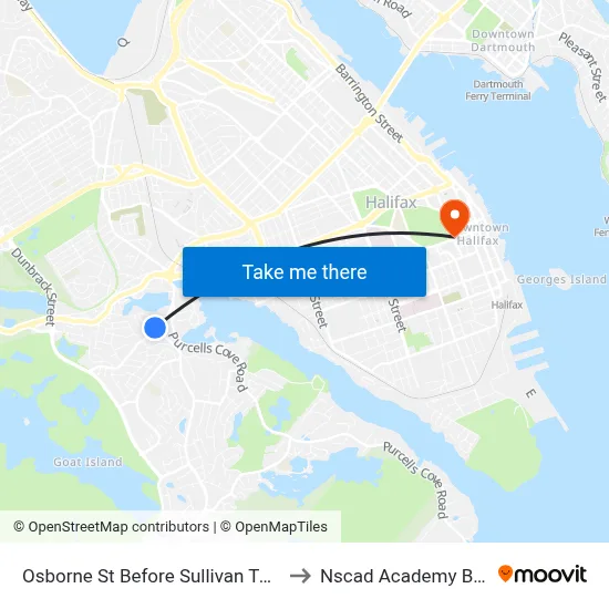 Osborne St Before Sullivan Terr (8578) to Nscad Academy Building map