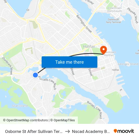 Osborne St After Sullivan Terr (8579) to Nscad Academy Building map