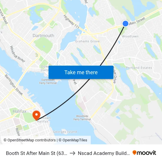 Booth St After Main St (6306) to Nscad Academy Building map