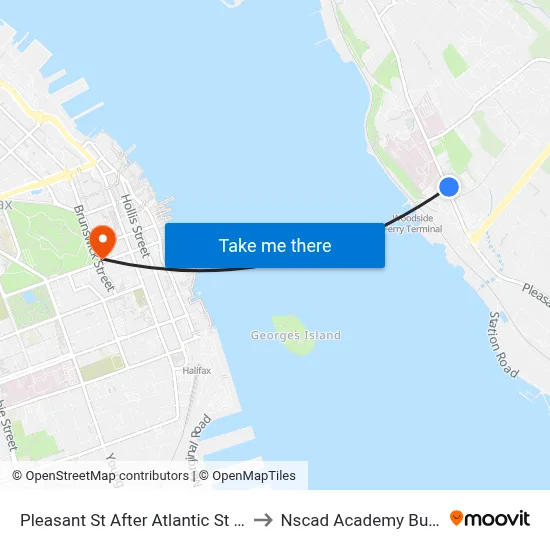 Pleasant St After Atlantic St (7466) to Nscad Academy Building map