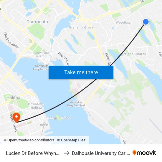 Lucien Dr Before Whynette Pl (2261) to Dalhousie University Carleton Campus map
