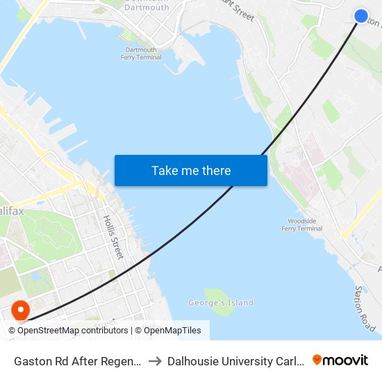 Gaston Rd After Regency Dr (6724) to Dalhousie University Carleton Campus map