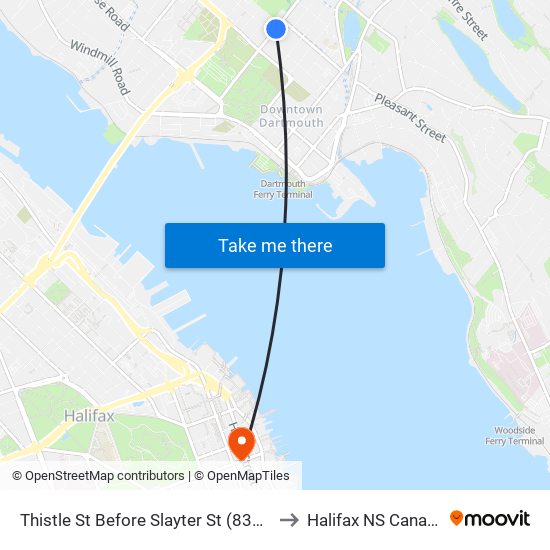 Thistle St Before Slayter St (8387) to Halifax NS Canada map