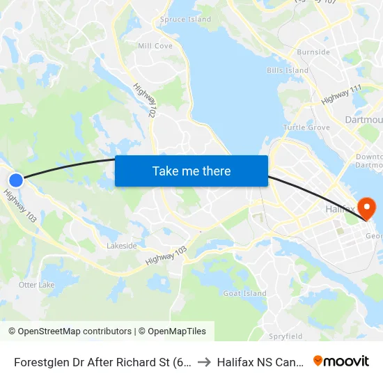 Forestglen Dr After Richard St (6713) to Halifax NS Canada map