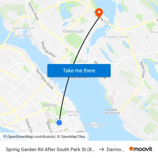 Spring Garden Rd After South Park St (8322) to Darmouth map