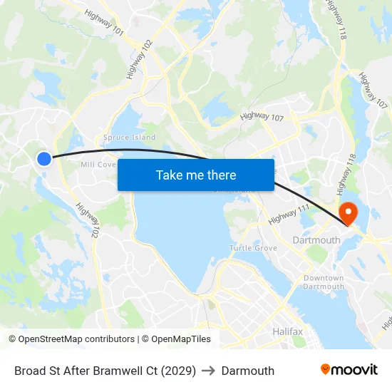 Broad St After Bramwell Ct (2029) to Darmouth map