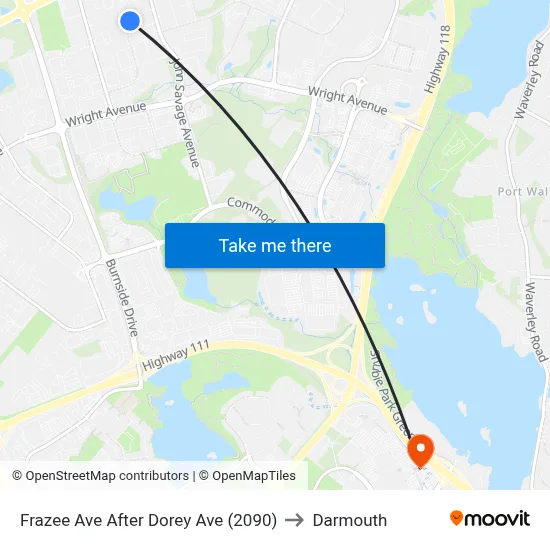 Frazee Ave After Dorey Ave (2090) to Darmouth map
