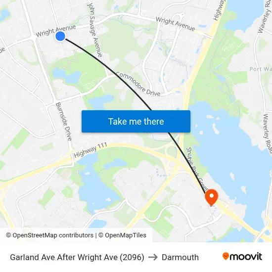 Garland Ave After Wright Ave (2096) to Darmouth map
