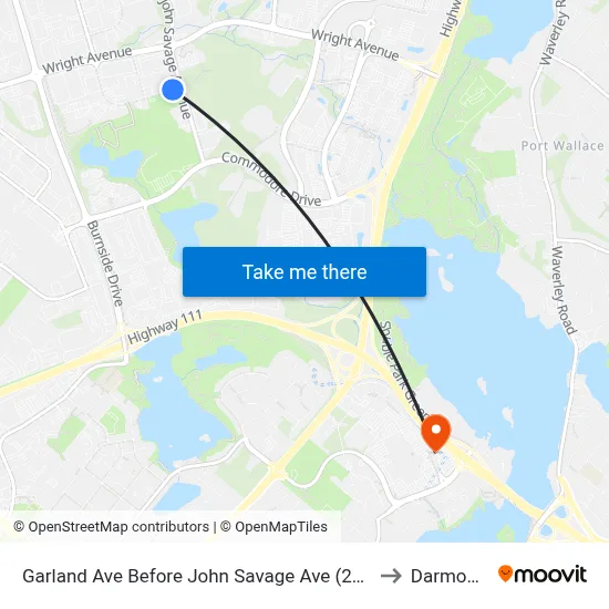 Garland Ave Before John Savage Ave (2098) to Darmouth map