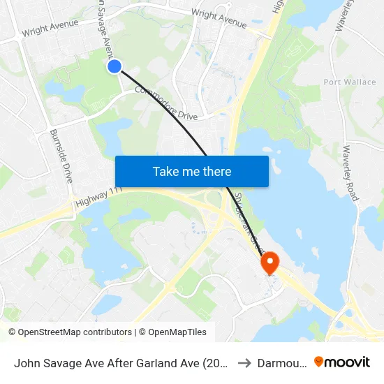 John Savage Ave After Garland Ave (2099) to Darmouth map