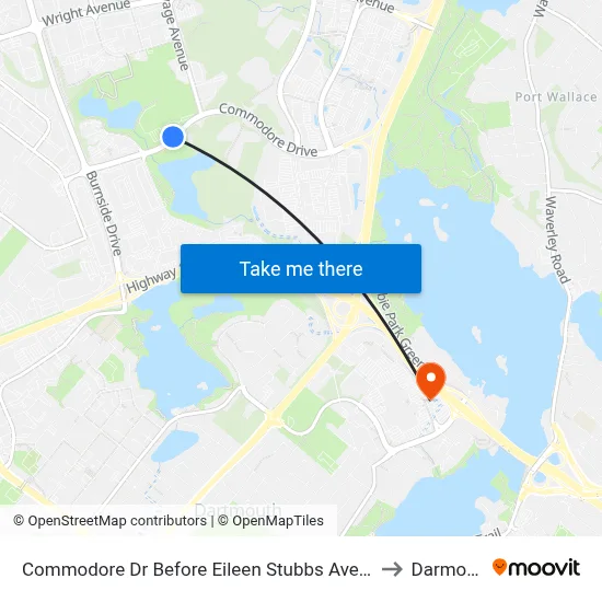 Commodore Dr Before Eileen Stubbs Ave (2101) to Darmouth map