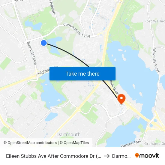Eileen Stubbs Ave After Commodore Dr (2102) to Darmouth map