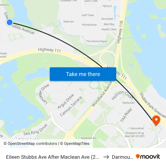 Eileen Stubbs Ave After Maclean Ave (2103) to Darmouth map