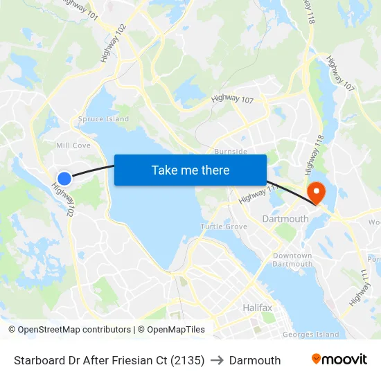 Starboard Dr After Friesian Ct (2135) to Darmouth map
