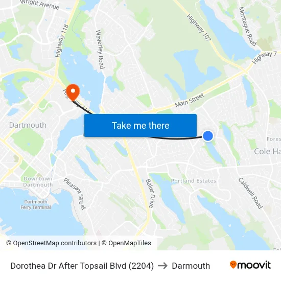 Dorothea Dr After Topsail Blvd (2204) to Darmouth map