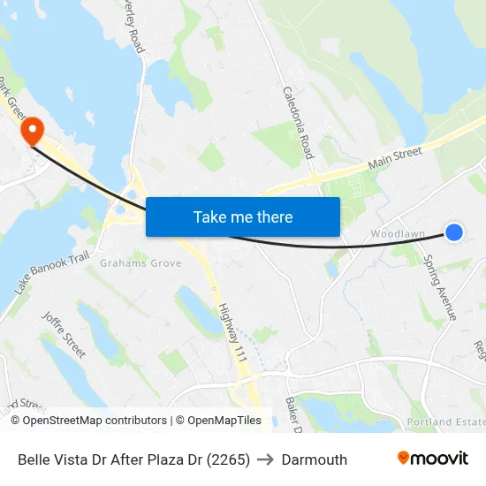 Belle Vista Dr After Plaza Dr (2265) to Darmouth map