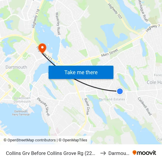 Collins Grv Before Collins Grove Rg (2269) to Darmouth map