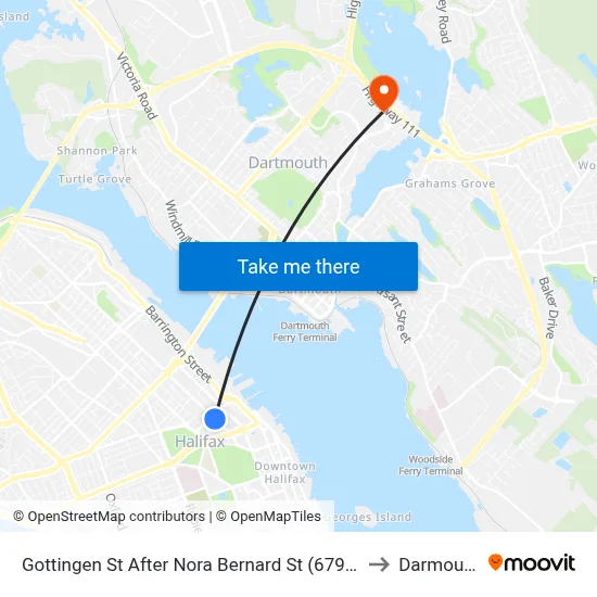 Gottingen St After Nora Bernard St (6790) to Darmouth map