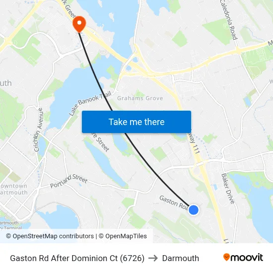 Gaston Rd After Dominion Ct (6726) to Darmouth map