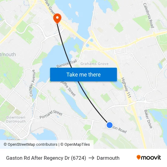 Gaston Rd After Regency Dr (6724) to Darmouth map