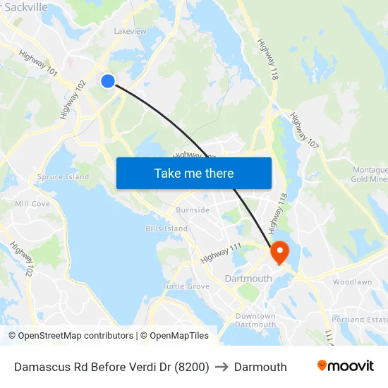 Damascus Rd Before Verdi Dr (8200) to Darmouth map