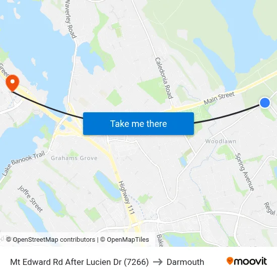Mt Edward Rd After Lucien Dr (7266) to Darmouth map