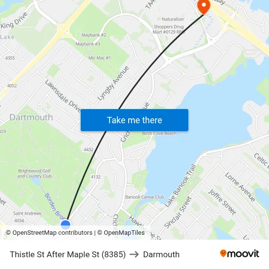 Thistle St After Maple St (8385) to Darmouth map