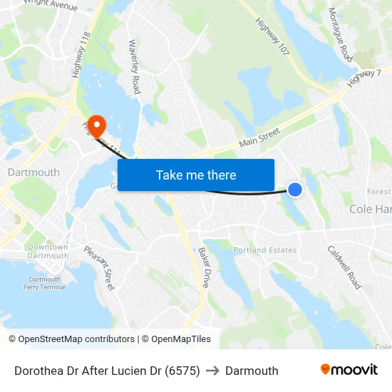 Dorothea Dr After Lucien Dr (6575) to Darmouth map