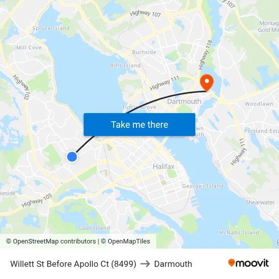 Willett St Before Apollo Ct (8499) to Darmouth map