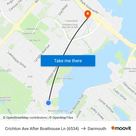 Crichton Ave After Boathouse Ln (6534) to Darmouth map