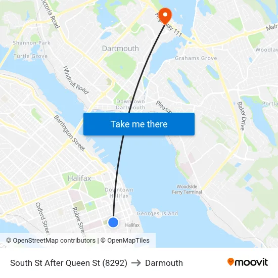 South St After Queen St (8292) to Darmouth map
