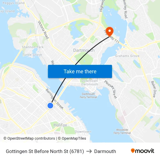 Gottingen St Before North St (6781) to Darmouth map