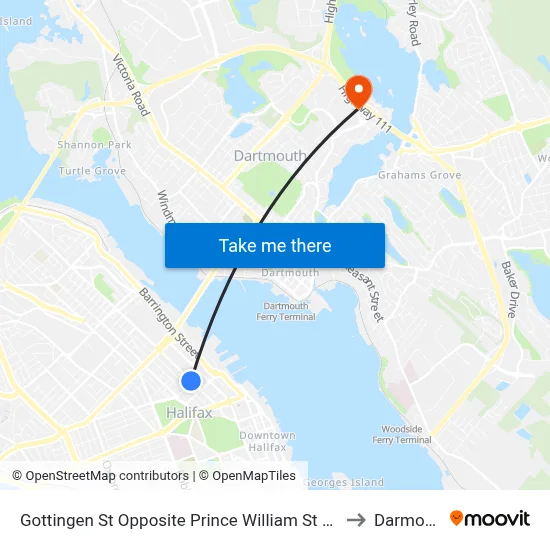 Gottingen St Opposite Prince William St (6786) to Darmouth map