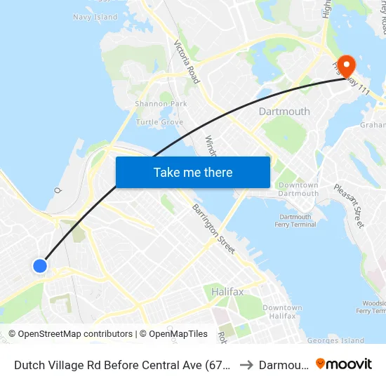 Dutch Village Rd Before Central Ave (6788) to Darmouth map