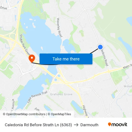 Caledonia Rd Before Strath Ln (6363) to Darmouth map