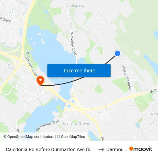 Caledonia Rd Before Dumbarton Ave (6367) to Darmouth map