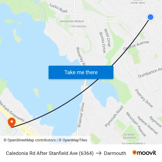 Caledonia Rd After Stanfield Ave (6364) to Darmouth map