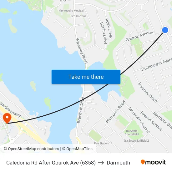 Caledonia Rd After Gourok Ave (6358) to Darmouth map