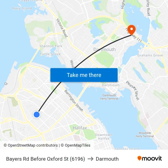 Bayers Rd Before Oxford St (6196) to Darmouth map