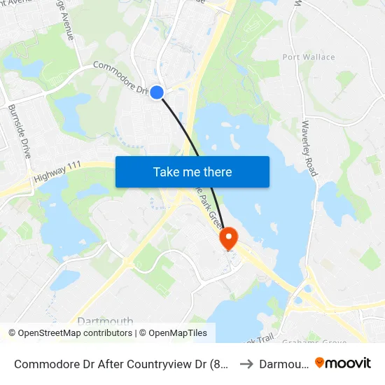 Commodore Dr After Countryview Dr (8853) to Darmouth map
