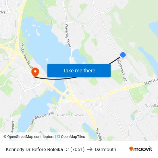 Kennedy Dr Before Roleika Dr (7051) to Darmouth map