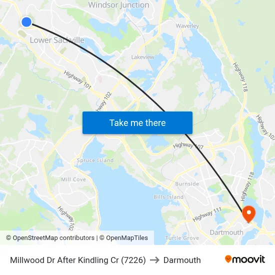 Millwood Dr After Kindling Cr (7226) to Darmouth map