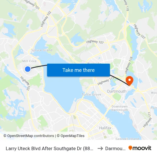 Larry Uteck Blvd After Southgate Dr (8876) to Darmouth map