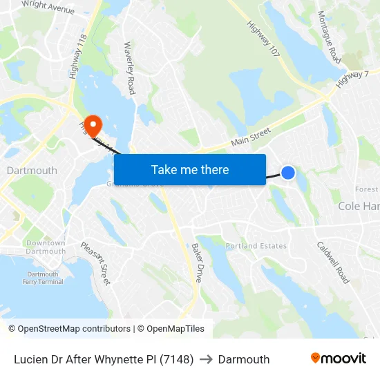 Lucien Dr After Whynette Pl (7148) to Darmouth map