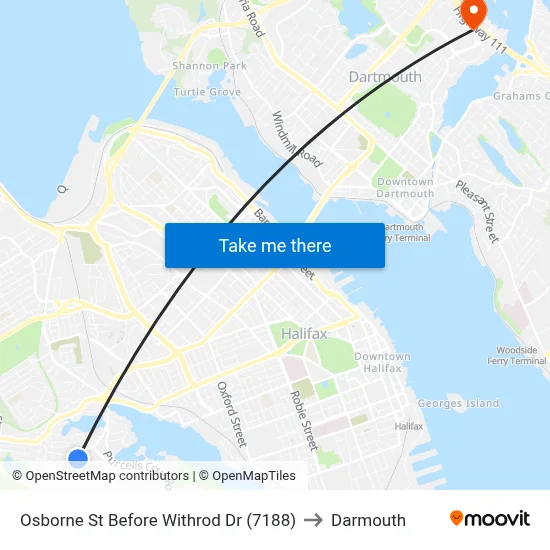 Osborne St Before Withrod Dr (7188) to Darmouth map