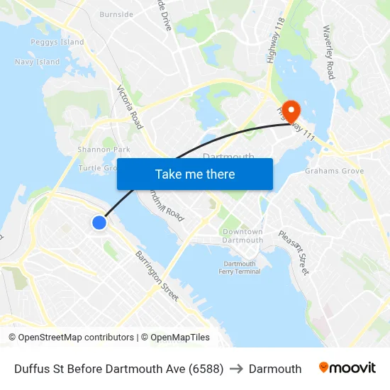 Duffus St Before Dartmouth Ave (6588) to Darmouth map